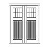8-lite over beadboard panel double door
Unit Dimension 62" x 85-5/8"
Door Dimension 30 x 84"
Panels - beadboard
Glazing - IG, leaded
